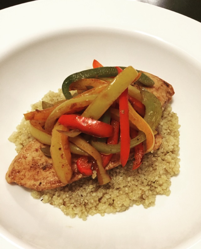 Balsamic Chicken with Roasted Bell Peppers