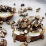 Mushroom Bruschetta with Baked Brie